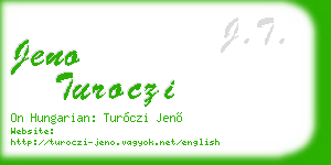 jeno turoczi business card